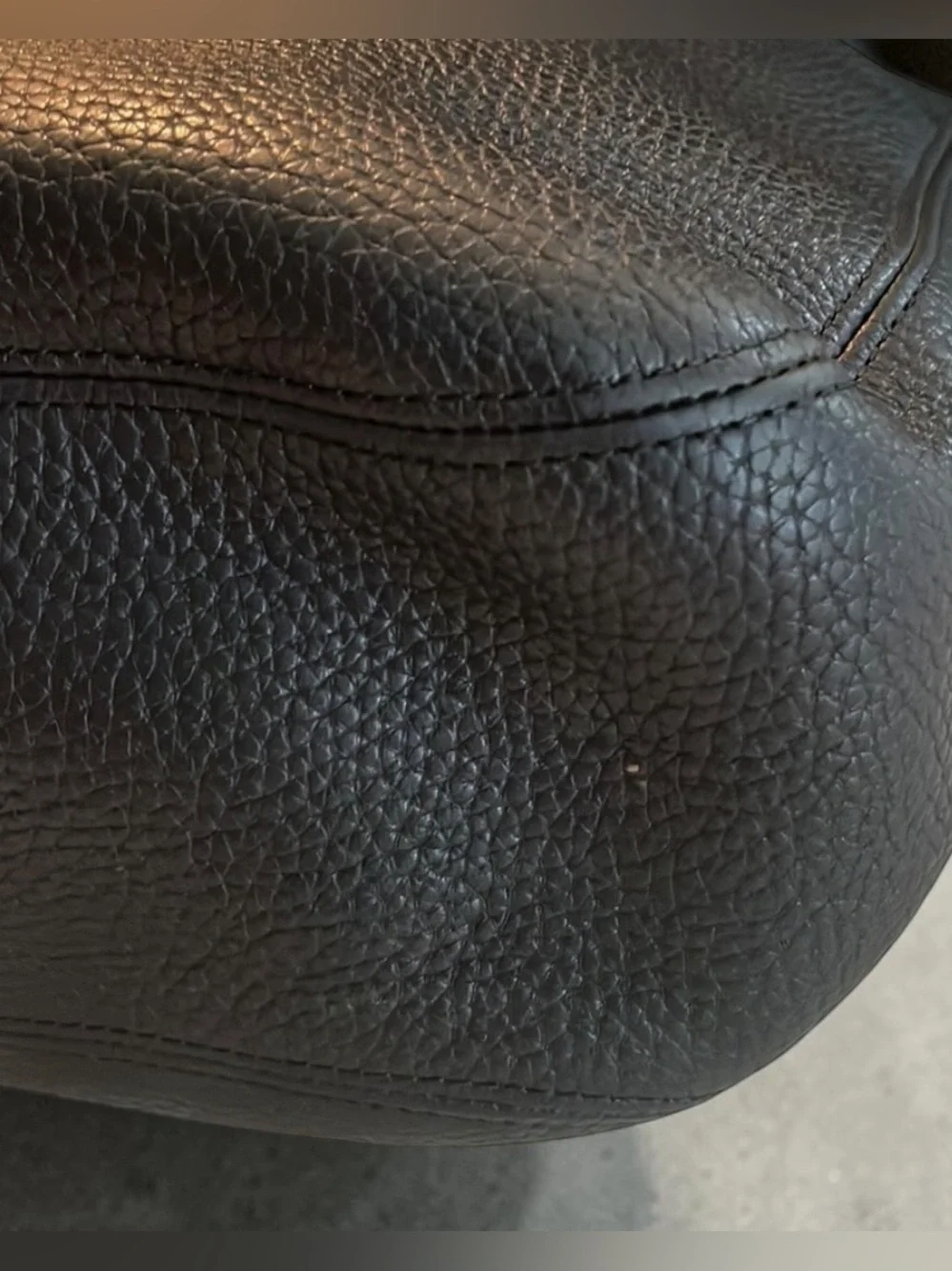 Brighton Black Pebbled Leather Hobo bag with braided leather straps 13.5x9